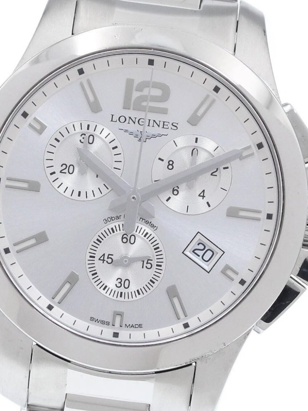 LONGINES Conquest L3.379.4.76.6 Chronograph Silver Dial Quartz Men's